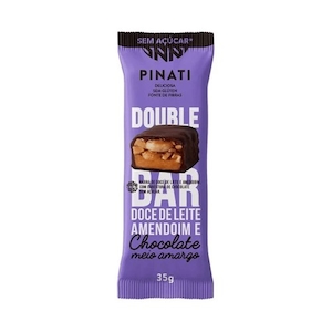 Barra de Cereal Double Doce de Leite Amendoim com Cobertura de Chocolate Meio Amargo Pinati 35g