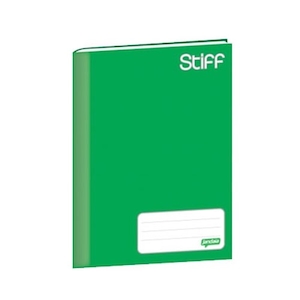 Caderno Brochura Capa Dura 1/4 Jandaia Stiff Verde Unidade 96 Folhas