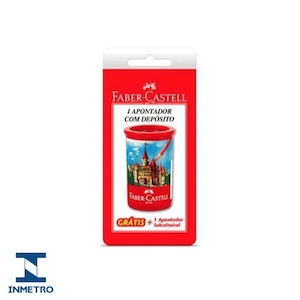 Apontador com Depósito Faber Castell Embalagem 1 Un + Grátis Apontador Substituível 1 Un