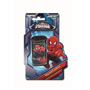 Apontador com Deposito Molin Spiderman Embalagem 1 Un