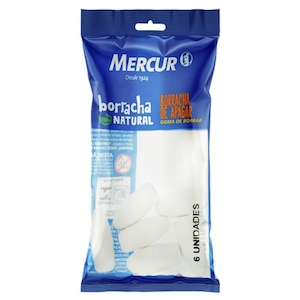Borracha Mercur Ponteira Branca 6un