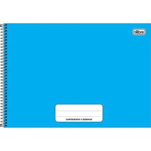 Caderno Cartografia e Desenho Pepper Azul Tilibra 80 Folhas