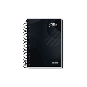 Caderno Espiral Universitário Office Preto Pauta Branca 80 Folhas