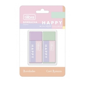 Borracha Happy Blister Tilibra com 2 Undades