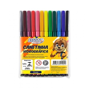 Canetinha Hidrográfica Vmp 12 Cores Un