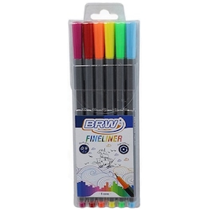 Caneta Hidrográfica Fineliner 0.4mm Brw 6un