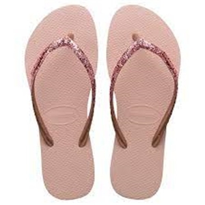 Chinelo Havaianas Slim Glitter Ii Rosa Ballet Dourado Blush 39/40