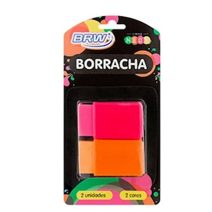Borracha com Capa Neon Bo0214 Brw com 2un