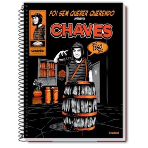 Caderno Universitário Capa Dura Chaves ou Chapolin Sortida Credeal com 80 Folhas