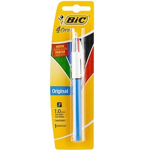 Caneta Esferográfica 4 Cores 1,0mm Ponta Média Original Bic