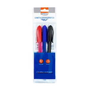 Kit Caneta Esferográfica 0.7mm Triplet Triangular Brw