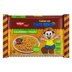 Miojo Nissin Lámen Turma do Chico Bento Caldinho de Feijão Suave 85g
