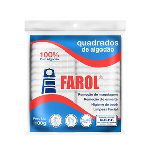 Algodão Quadrado Farol Pacote 100g