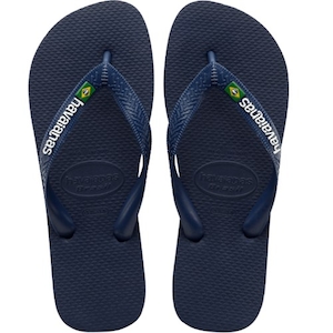 Chinelo Havaianas Brasil Logo Marinho Nº45/46