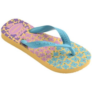 Chinelo Havaianas Kids Flores Amarelo Cajá N35/36