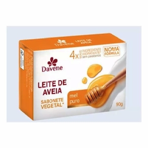 Sabonete em Barra Vegetal Mel Puro Davene Leite de Aveia Clássico Caixa 90g