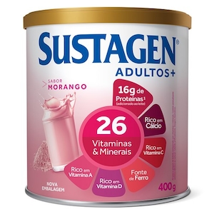 Complemento Alimentar Sustagen Adultos+ Morango 400g