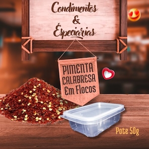 Pimenta Calabresa em Flocos Embalagem 50g