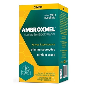 Ambroxmel 6mg/Ml Xarope Adulto Sabor Mel e Eucalipto Cimed 120ml