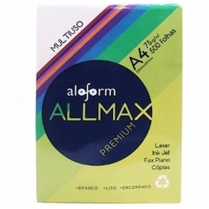 Papel Sulfite Allmax Premium A4 210x297 Embalagem 500un