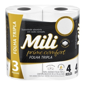 Papel Higiênico Tripla Prime 4x20m Mili 4 Rolos