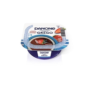Iogurte com Calda Fondue de Chocolate e Morango Danone Grego 90g
