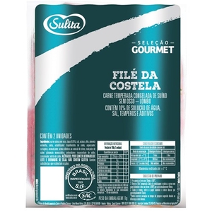 Filé Costela Suína Sulita Temperada Resfriada Gourmet 1kg