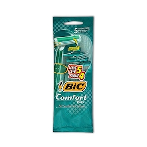 Aparelho de Barbear Confort Pele Sensível Bic Leve 5un Pague 4un