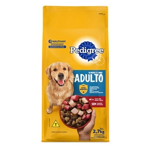 Ração para Cães Adultos de Raças Médias e Grandes Sabor Carne, Frango e Cereais Pedigree 2,7kg