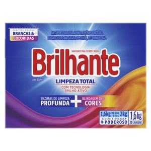 Lava Roupas em Pó Limpeza Total Brilhante 1,6kg