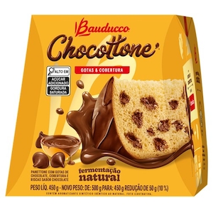 Chocottone Maxi Gotas e Cobertura de Chocolate Bauducco 450g