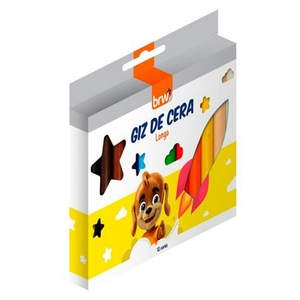 Giz de Cera Longo Brw 12 Cores