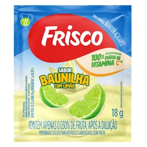 Refresco Em Pó Baunilha Com Limão Frisco 18g