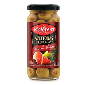 Azeitona Verde La Violetera Presunto Ibérico Vidro 130g