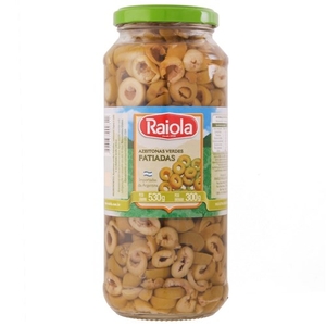 Azeitonas Verdes Fatiadas Raiola Vidro 300g