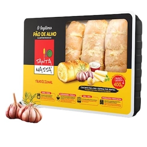 Pão de Alho Santa Massa Tradicional 400g Caixa com 10un