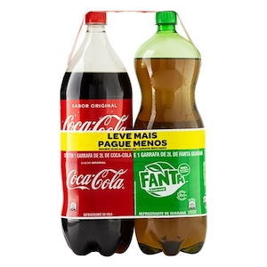 Kit Coca-Cola Original + Fanta Guaraná 2l Cada