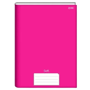 Caderno 1/4 Brochura Capa Dura Pink Stiff Jandaia 96 Folhas