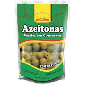 Azeitona Verde com Caroço Italianinho 130g