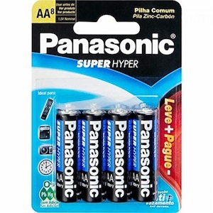 Pilha Super Hyper Aa Panasonic Leve 8 e Pague 6un