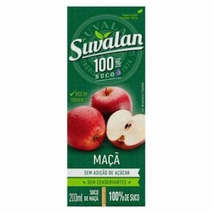 Suco Pronto de Maçã sem Adição de Açúcar Suvalan 200ml