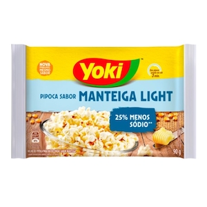 Pipoca para Micro-ondas Manteiga Light Yoki Pacote 90g