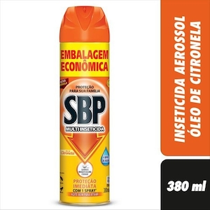 Inseticida Aerossol Óleo de Citronela Sbp Multi 380ml Embalagem Econômica