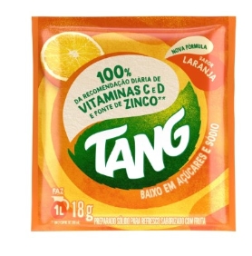 Refresco Em Pó Sabor Laranja Tang 18g Caixa Com 180un
