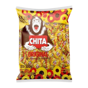 Bala Mastigável Sabor Abacaxi Chita 100g