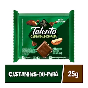 Chocolate Ao Leite com Castanhas-Do-Pará Garoto Talento 25g