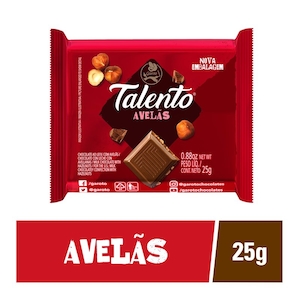 Chocolate Ao Leite com Avelãs Garoto Talento 25g