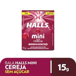 Bala Mini Sabor Cereja sem Açúcar Halls 15g
