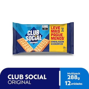Biscoito Original Leve Mais e Pague Menos Club Social 288g
