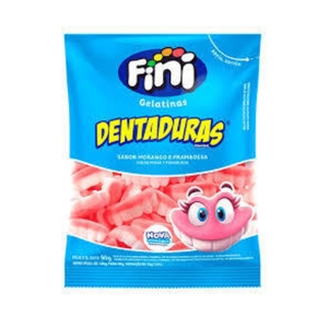 Bala Fini Gelatina Dentadura Embalagem 90g